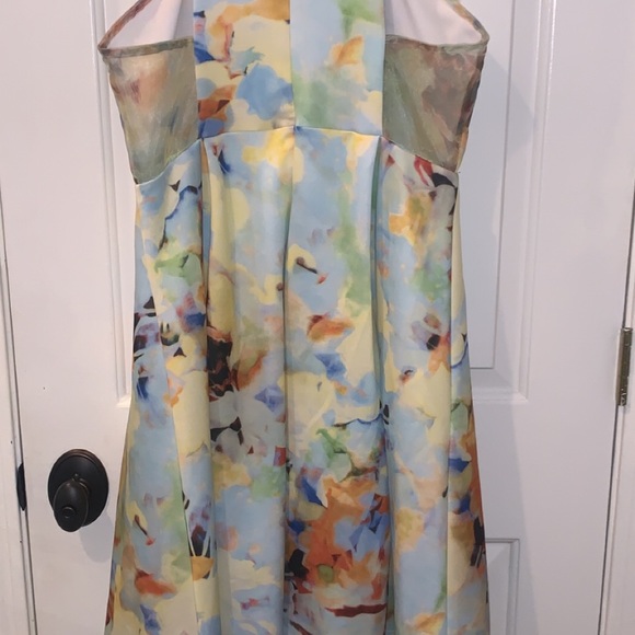 JOA floral women’s wedding fairyYellow Print Midi Dress - Picture 6 of 7